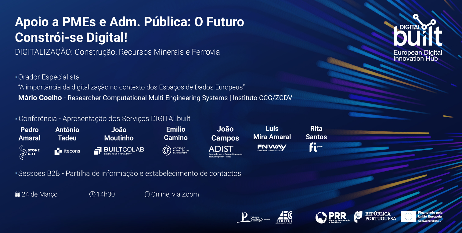 DIGITALbuilt apresentou serviços de apoio à transformação digital para os setores da construção, recursos minerais e ferrovia