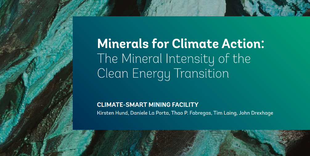 Minerals for Climate Action – The Mineral Intensity of the Clean Energy Transition